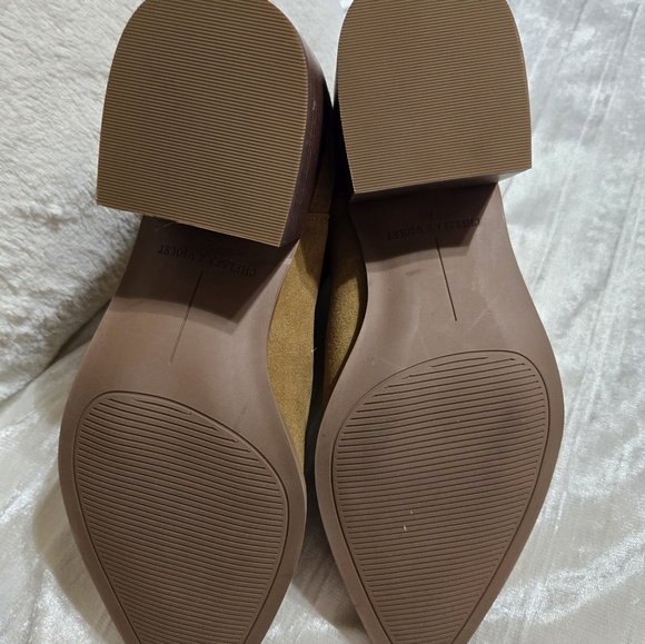 Elegant Tan Ankle Booties By Chelsea & Violet Size 8 NWOB! Never Worn! - Picture 8 of 9